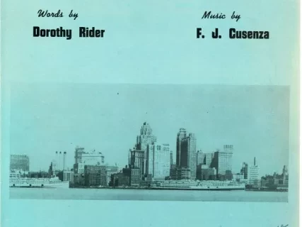 Music, Sheet - Song of Detroit, The City With a Heart