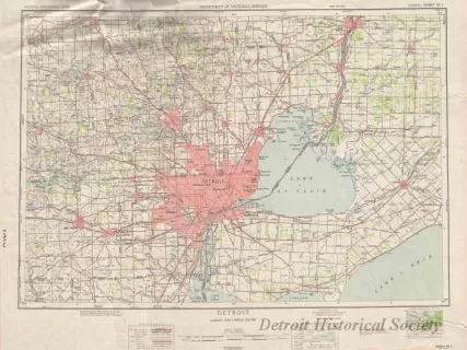 Map - Detroit, Canada and United States
(Sheet 40 J)
