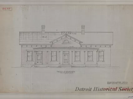 Drawing, Architectural - Quartermaster's Office, Fort Wayne, Michigan