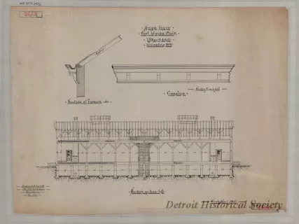 Drawing, Architectural - Store House, Fort Wayne, Michigan.
Office A.A.Q.M., November, 1889