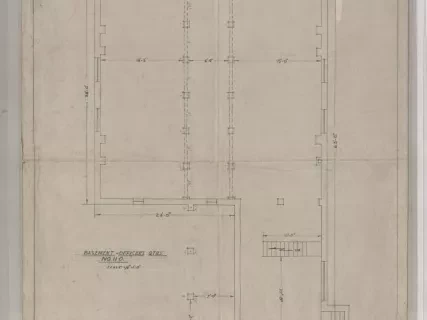 Drawing, Architectural - Basement - Officers Qtrs., No. 110