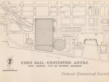 Drawing, Architectural - Cobo Hall - Convention Arena,
Civic Center - City of Detroit, Michigan