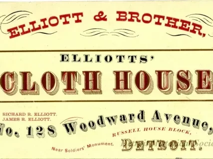Card, Business - Elliotts' Cloth House