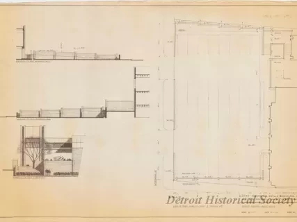 Blueprint - Detroit Municipal Credit Union -
Plan of Stairs, Retaining Walls & Parking Lot