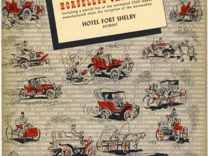 Menu - Auto Biography of the Horseless Carriage,
Hotel Fort Shelby