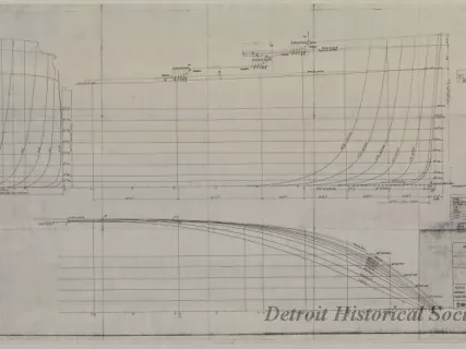 Drawing, Technical - Hull No. 424, Lines Aft
[SS Richard M. Marshall, SS John Dykstra, SS Benson Ford]