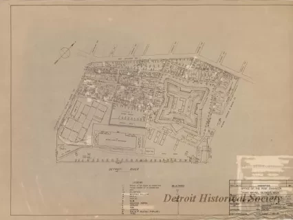 Drawing, Architectural - Office of the Post Engineer, Fort Wayne, Detroit, Michigan -
Landscape Development Plan (Tree Cover), Ft. Wayne, Detroit, Mich., 
as Completed for FY 1962