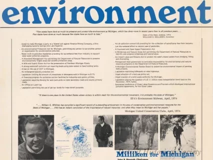 Poster - Environment
[Milliken for Michigan]