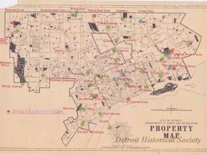 Map - City of Detroit 
Department of Parks and Recreation
Property Map - Schools Recreation Program