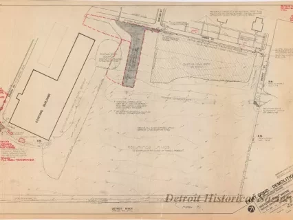 Blueprint - Exist. Cond. - Demolition, 
Historic Fort Wayne Parade Grounds Construction