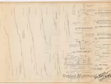Blueprint - Site Details, 
Historic Fort Wayne Parade Grounds Construction