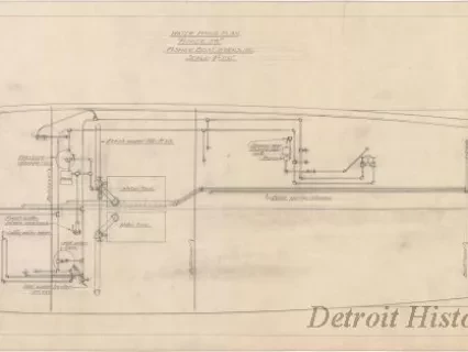 Drawing, Technical - Fisher 58,
Water Piping Plan