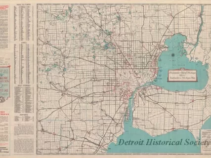 Map - AAA Street Guide of Detroit and Highway Map of Southeast Michigan