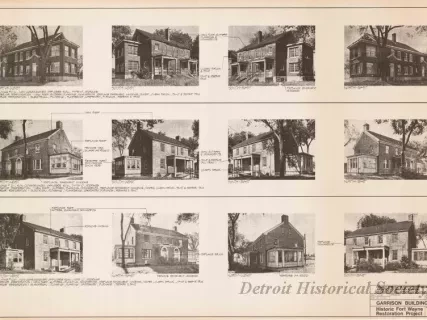 Blueprint - Garrison Buildings [Nos. 210, 211, 212],
Historic Fort Wayne Restoration Project