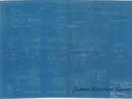Blueprint - Detroit Boat Yard - 
Modification of Existing Facilities; 
Profile and Details