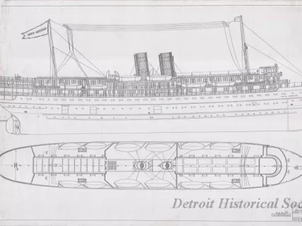 Drawing, Technical - SS South American,
Built in 1915 by G. L. [Great Lakes] Engineering Works