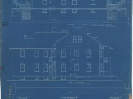 Blueprint - Officers Quarters - 4 Officers
[Building No. 116]