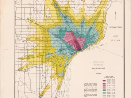 Map - Detroit Traffic Study Area,
Trip Desire Chart - All Vehicle Trips