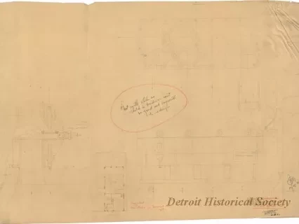 Drawing, Technical - Water Cooled Cylinder Block for 4 Cyl. Henderson Motorcycle Power Plant
for Possible Cyclecar Use