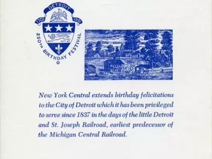 Menu - Detroit's 250th Birthday Festival