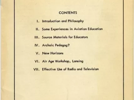 Leaflet - Pilot Studies and Projects for Living in the Air Age