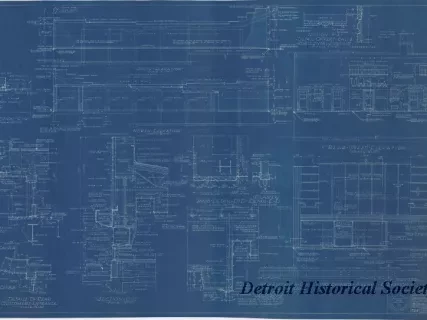 Blueprint - One Story Store Building to be Erected at 14533-14539 Woodward Ave.