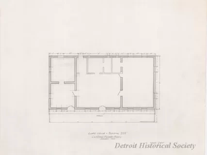 Blueprint - Guard House - Building 205, Existing Floor Plan