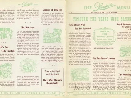 Menu - The Sanders Menu, Vol. 2, No. 2