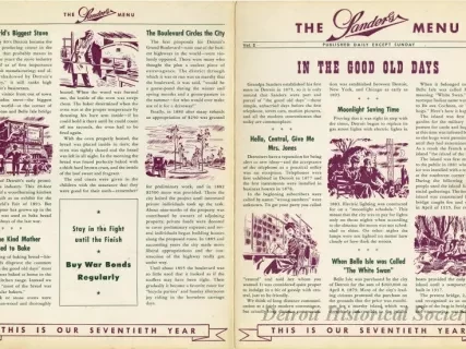 Menu - The Sanders Menu, Vol. 2, No. 4