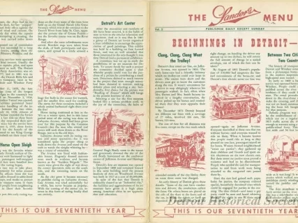 Menu - The Sanders Menu, Vol. 2, No. 9