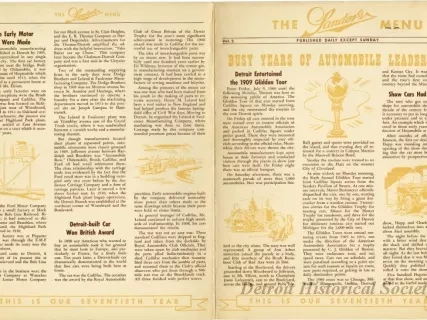 Menu - The Sanders Menu, Vol. 2, No. 19