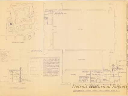 Blueprint - Interpretive Center, Historic Fort Wayne - 
New Toilet Room