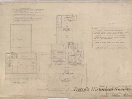 Drawing, Architectural - Michigan Military District, 
Office of the Post Engineer, Fort Wayne, Detroit, Michigan -
Proposed Prisoner Holding Area & Office [Building 302]