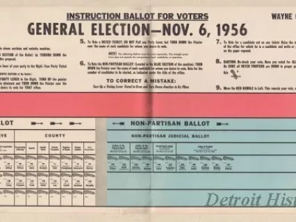 Ballot - Instruction Ballot for Voters,
General Election - Nov. 6, 1956