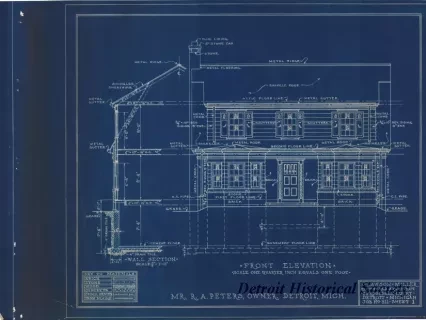 Blueprint - Front Elevation