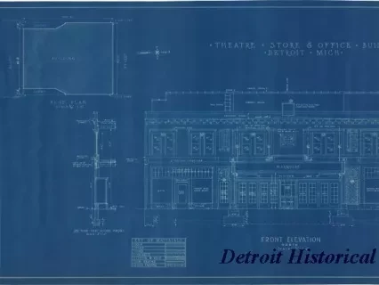 Blueprint - Theatre, Store & Office Building,
Detroit, Michigan