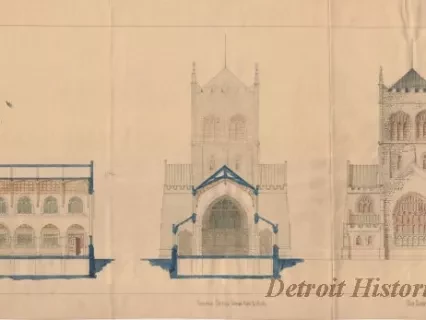Drawing, Architectural - Sketches No. 2 
for the Church of the Epiphany [Trinity Episcopal Church] 
for Jas. E. Scripps, Esqr.