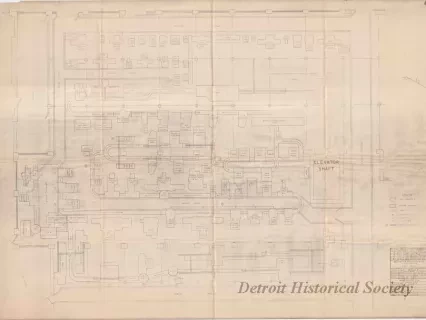 Blueprint - Hupp Motor Car Corporation, Detroit, Michigan - 
Plant Layout
