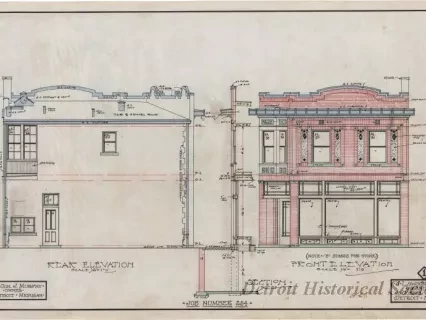 Drawing, Architectural - Rear Elevation,
Front Elevation