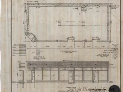 Drawing, Architectural - Foundation Plan,
Canfield Ave. Elevation