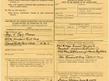 Application - R-535: Application for Supplemental and Occupational Mileage Ration
