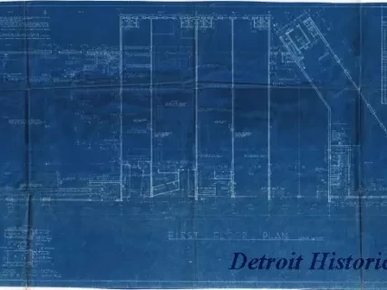 Blueprint - First Floor Plan,
Lakeshore Village Shopping Center for Milton Ratner