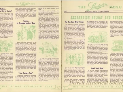 Menu - The Sanders Menu, Vol. 2, No. 14