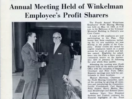 Newsletter - WE Winkelman Employees, Vol. 4, No. 2
June, 1959
