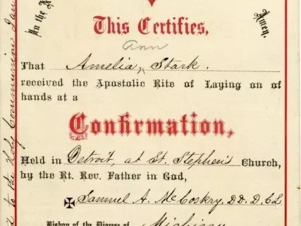 Certificate, Confirmation