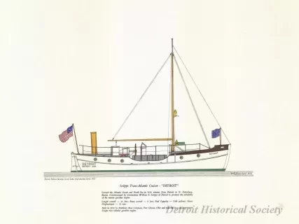 Print - Scripps Trans-Atlantic Cruiser - "Detroit"