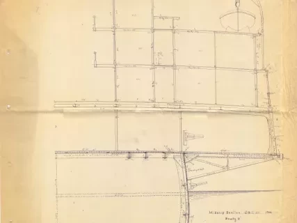 Blueprint - Midship Section, D&C Str., 1906