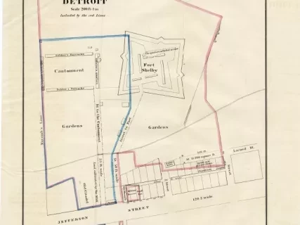 Map - Plan of the Mily. Reservation at Detroit