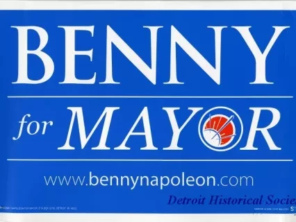 Sign, Advertising - Benny for Mayor