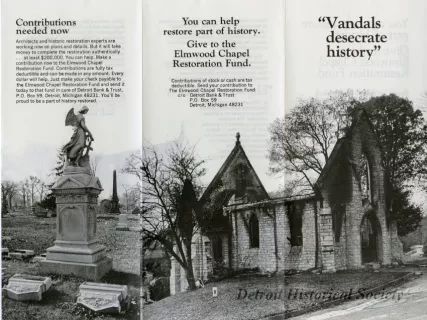 Pamphlet - "Vandals desecrate history"